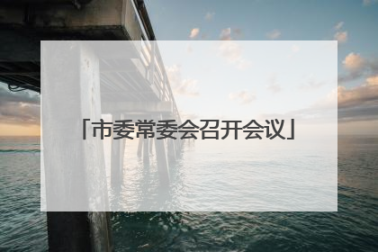 市委常委会召开会议