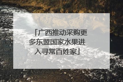 广西推动采购更多东盟国家水果进入寻常百姓家