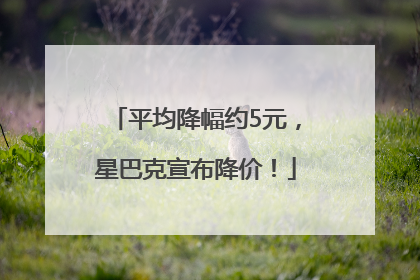 平均降幅约5元，星巴克宣布降价！