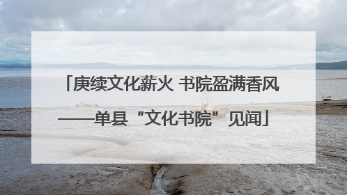 庚续文化薪火 书院盈满香风——单县“文化书院”见闻