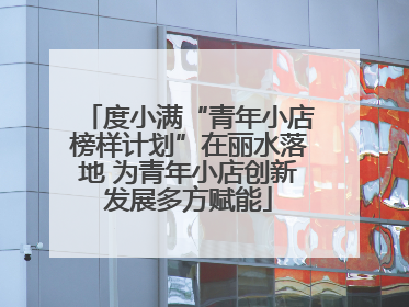 度小满“青年小店榜样计划”在丽水落地 为青年小店创新发展多方赋能