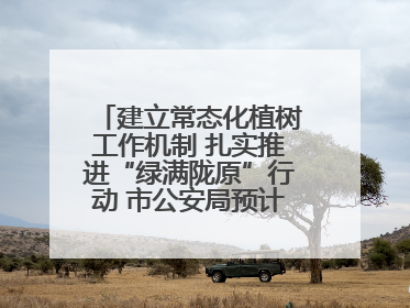 建立常态化植树工作机制 扎实推进“绿满陇原”行动 市公安局预计年底前完成1402亩绿化任务