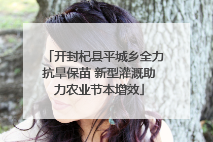 开封杞县平城乡全力抗旱保苗 新型灌溉助力农业节本增效