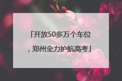 开放50多万个车位，郑州全力护航高考