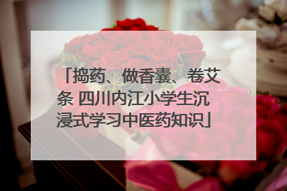 捣药、做香囊、卷艾条 四川内江小学生沉浸式学习中医药知识