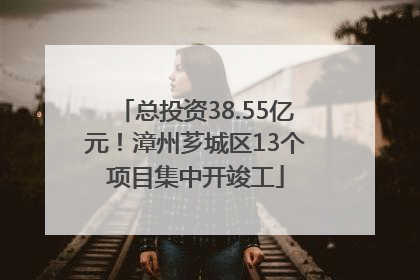 总投资38.55亿元！漳州芗城区13个项目集中开竣工