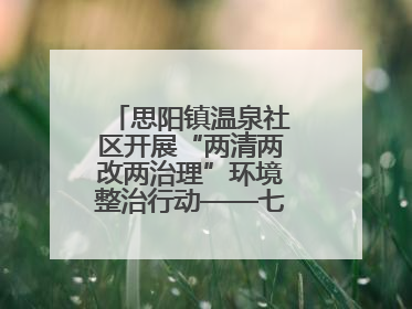 思阳镇温泉社区开展“两清两改两治理”环境整治行动——七栋全面大扫除，共建洁净家园