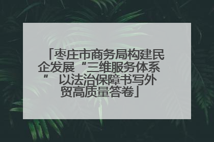 枣庄市商务局构建民企发展“三维服务体系” 以法治保障书写外贸高质量答卷