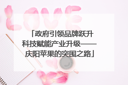 政府引领品牌跃升 科技赋能产业升级——庆阳苹果的突围之路