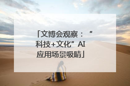 文博会观察：“科技+文化”AI应用场景吸睛