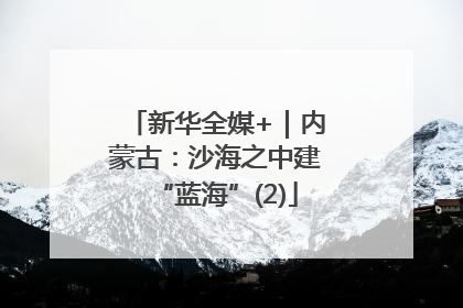 新华全媒+｜内蒙古：沙海之中建“蓝海”(2)