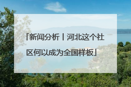 新闻分析丨河北这个社区何以成为全国样板