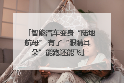 智能汽车变身“陆地航母” 有了“眼睛耳朵”能跑还能飞
