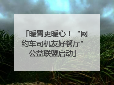 暖胃更暖心！“网约车司机友好餐厅”公益联盟启动