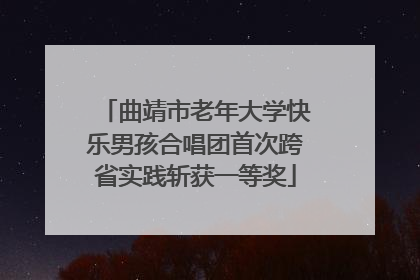 曲靖市老年大学快乐男孩合唱团首次跨省实践斩获一等奖