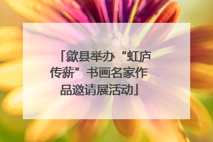 歙县举办“虹庐传薪”书画名家作品邀请展活动