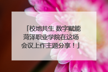 校地共生 数字赋能 菏泽职业学院在这场会议上作主题分享！