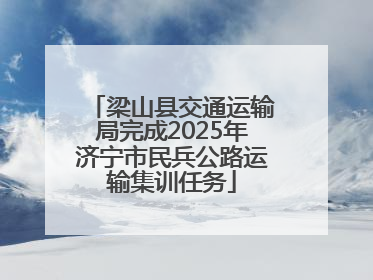梁山县交通运输局完成2025年济宁市民兵公路运输集训任务