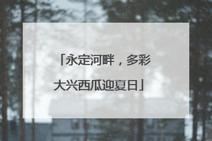 永定河畔，多彩大兴西瓜迎夏日