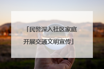 民警深入社区家庭开展交通文明宣传