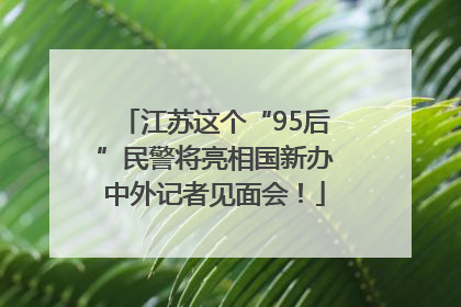 江苏这个“95后”民警将亮相国新办中外记者见面会！