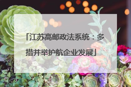 江苏高邮政法系统：多措并举护航企业发展