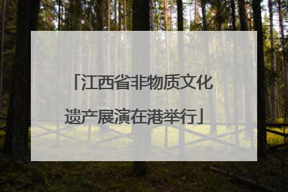 江西省非物质文化遗产展演在港举行