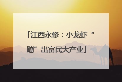 江西永修：小龙虾“蹦”出富民大产业