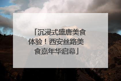 沉浸式盛唐美食体验！西安丝路美食嘉年华启幕