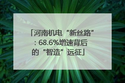 河南机电“新丝路”：68.6%增速背后的“智造”远征