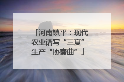 河南镇平：现代农业谱写“三夏”生产“协奏曲”