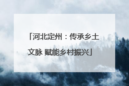 河北定州：传承乡土文脉 赋能乡村振兴