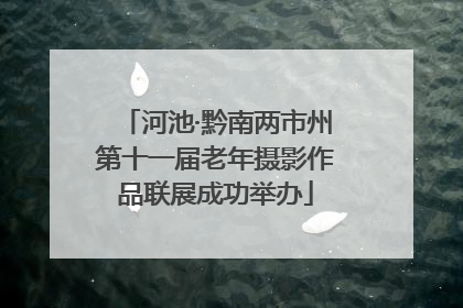 河池·黔南两市州第十一届老年摄影作品联展成功举办