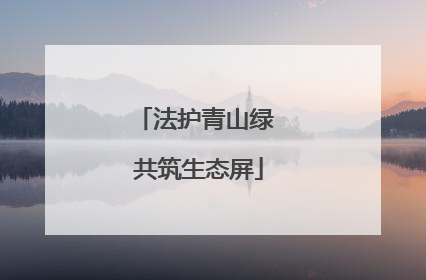 法护青山绿 共筑生态屏