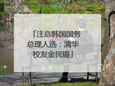 注意韩国国务总理人选：清华校友金民锡