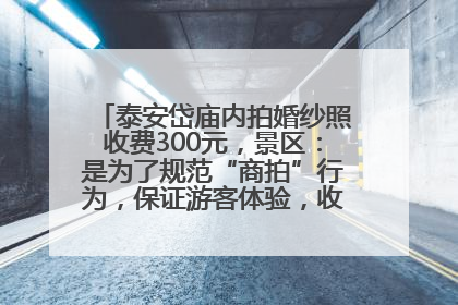 泰安岱庙内拍婚纱照收费300元，景区：是为了规范“商拍”行为，保证游客体验，收取费用全部上交国库