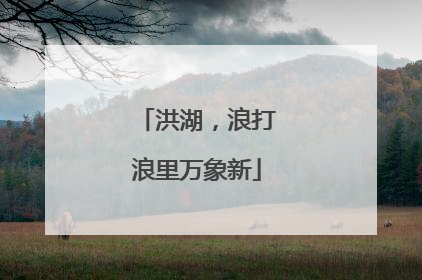 洪湖，浪打浪里万象新