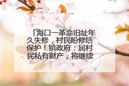 海口一革命旧址年久失修，村民盼修缮保护！镇政府：属村民私有财产，将继续争取修缮资金