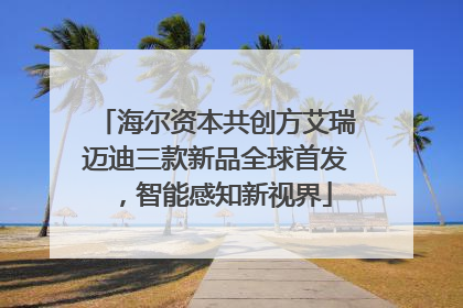 海尔资本共创方艾瑞迈迪三款新品全球首发，智能感知新视界