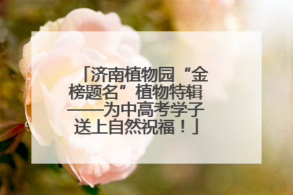 济南植物园“金榜题名”植物特辑——为中高考学子送上自然祝福！