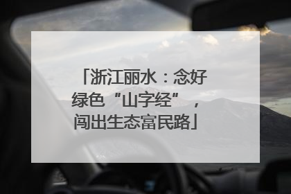 浙江丽水：念好绿色“山字经”，闯出生态富民路
