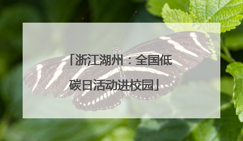浙江湖州：全国低碳日活动进校园