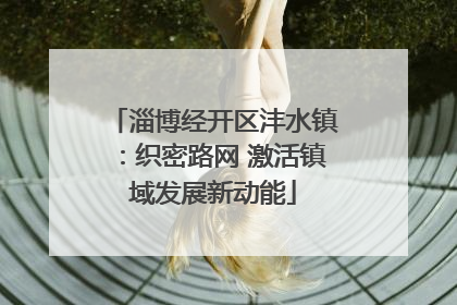 淄博经开区沣水镇：织密路网 激活镇域发展新动能