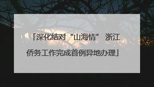深化结对“山海情” 浙江侨务工作完成首例异地办理