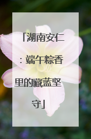 湖南安仁：端午粽香里的藏蓝坚守