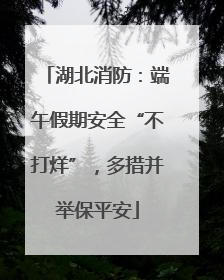 湖北消防：端午假期安全“不打烊”，多措并举保平安