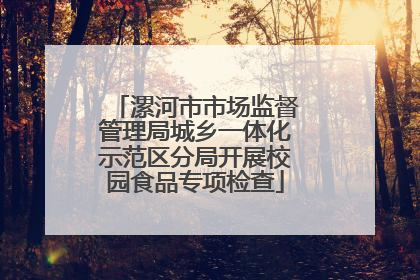 漯河市市场监督管理局城乡一体化示范区分局开展校园食品专项检查
