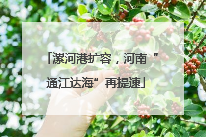漯河港扩容，河南“通江达海”再提速