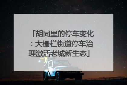 胡同里的停车变化：大栅栏街道停车治理激活老城新生态
