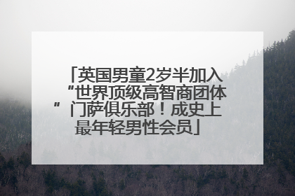 英国男童2岁半加入“世界顶级高智商团体”门萨俱乐部！成史上最年轻男性会员